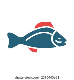 Fish Vector Glyph Two Color Icon For Personal And Commercial Use.
