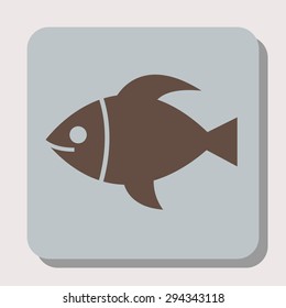 Fish vector icon
