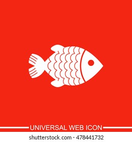 Fish vector icon.