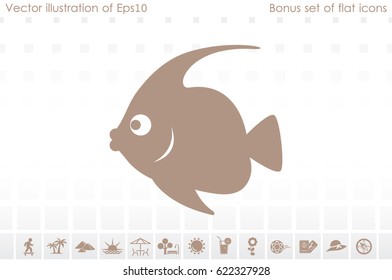 fish vector icon