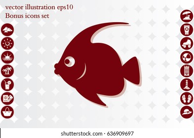 fish vector icon