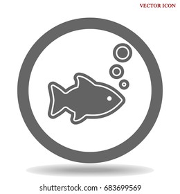 Fish vector icon.