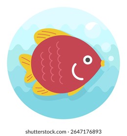 Fish vector icon. Beach. Summer. Summertime. Holiday. Vacation, eps 10
