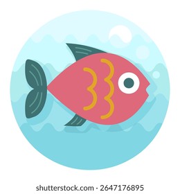 Fish vector icon. Beach. Summer. Summertime. Holiday. Vacation, eps 10
