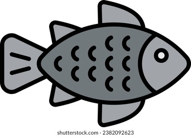 Fish vector icon. Can be used for printing, mobile and web applications.