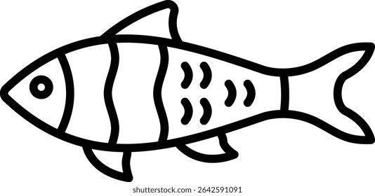 Fish vector icon. Can be used for printing, mobile and web applications.