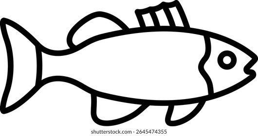 Fish vector icon. Can be used for printing, mobile and web applications.