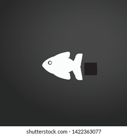Fish vector icon. Fish concept stroke symbol design. Thin graphic elements vector illustration, outline pattern for your web site design, logo, UI. EPS 10.