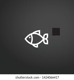 Fish vector icon. Fish concept stroke symbol design. Thin graphic elements vector illustration, outline pattern for your web site design, logo, UI. EPS 10.