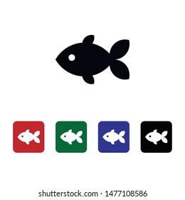 Fish vector icon. Element of kitchen for mobile concept and web apps illustration. Thin flat icon for website design and development, app development. Premium icon