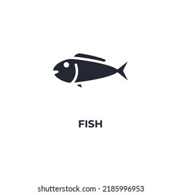 fish vector icon. filled flat sign for mobile concept and web design. Symbol, logo illustration. Vector graphics