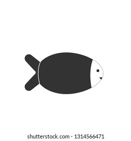 Fish vector icon flat design