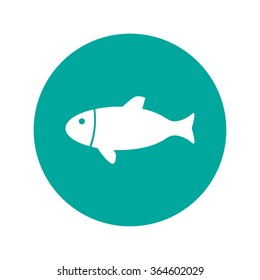 fish vector icon. Flat design style eps 10