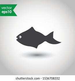 Fish vector icon. Fish flat sign design. EPS 10 fish pictogram