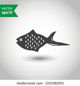 Fish vector icon. Fish flat sign design. EPS 10 fish pictogram
