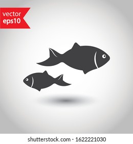 Fish vector icon. Fish flat sign design. EPS 10 fish symbol pictogram