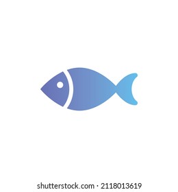 Fish vector icon with gradient