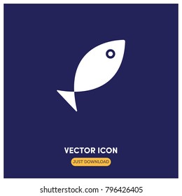 Fish Vector Icon Illustration
