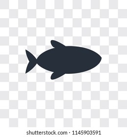 Fish vector icon isolated on transparent background, Fish logo concept