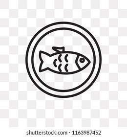 Fish vector icon isolated on transparent background, Fish logo concept