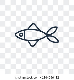 Fish vector icon isolated on transparent background, Fish logo concept