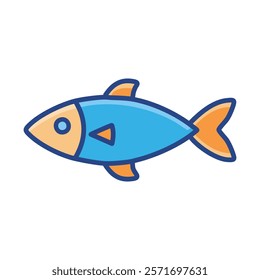 Fish vector icon isolated on white background for your web and mobile app design. Blue fishes logo concept.