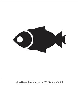fish vector icon line template