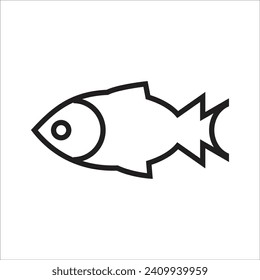 Fischvektorsymbol-Vorlage