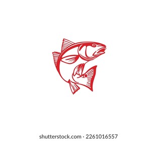 Diseño del icono del vector del pescado