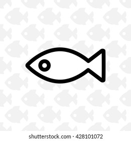 Fish vector icon or logo isolated