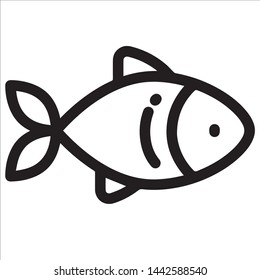 Fish vector icon modern and simple flat symbol for web site