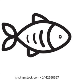Fish vector icon modern and simple flat symbol for web site