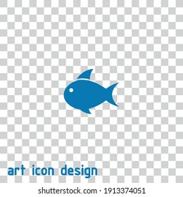 fish vector icon on an abstract background