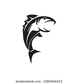 fish vector icon on white background