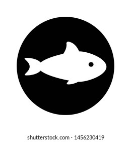 Fish vector Icon. SEa Food illustration symbol. Farm Element logo.