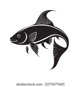 Fish vector Icon. Sea Food illustration symbol. Farm Element logo. eps 10