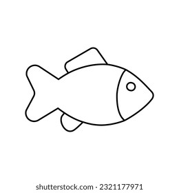 Fish vector Icon. Sea Food illustration symbol. Farm Element logo.