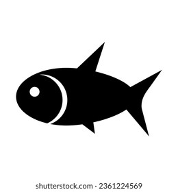 Fish vector Icon. SEa Food illustration symbol. Farm Element logo.