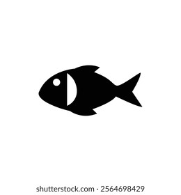 Fish vector Icon. Sea Food illustration symbol. Farm Element logo