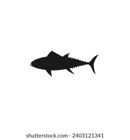 Fish vector icon. Seafood illustration symbol. Marine element logo