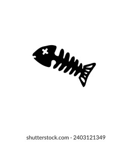 Fish vector icon. Seafood illustration symbol. Marine element logo