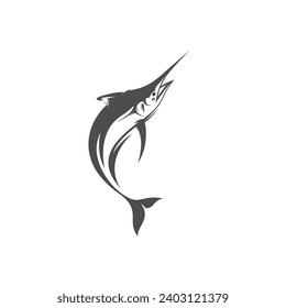 Fish vector icon. Seafood illustration symbol. Marine element logo
