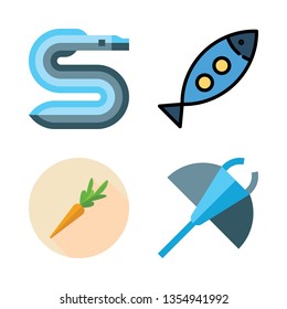 fish vector icon set