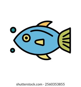 Fish Vector Icon Sign Icon Vector Illustration