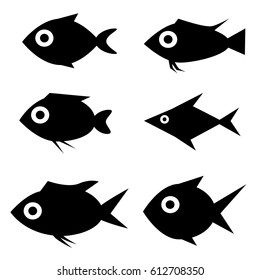 fish   vector  icon  ,sign  and  logo  set  vector eps.10