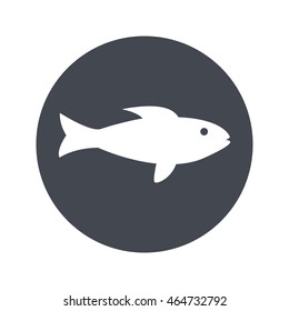 Fish vector. Icon for web and mobile application. Flat design style.
