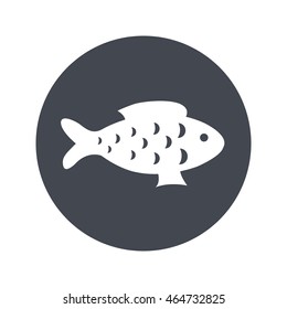 Fish vector. Icon for web and mobile application. Flat design style.