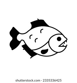 Fish Vector icon which can easily modify or edit

