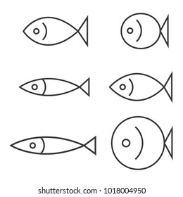 Fish vector icons.