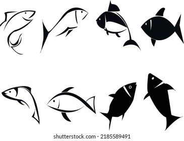 fish vector and illustrate art set 